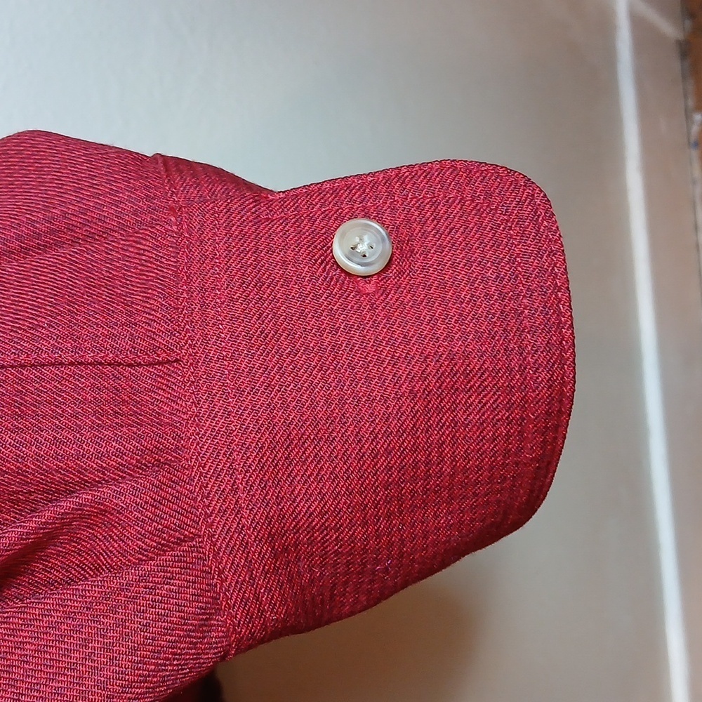Filson Garment 100% Virgin Wool Shirt Red Men Large Shirt Button Up Down size XL - Picture 7 of 9